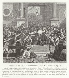 ジャックドフレッセルの殺害、フランス革命、1789年7月14日 作： Jean Duplessis Bertaux