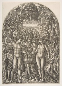 アダムとイブの結婚、黙示録、ca。 1540-55。 作： Jean Duvet