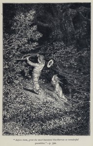 "彼らの前には、最も美しいブラックベリーが素晴らしい量で育っていた"(彫刻) 作： Jean Edouard Dargent