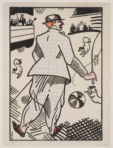 犬を連れたピエロ (Le Clown aux Chiens) 作： Jean Emile Laboureur