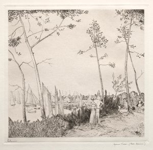 港のプロムナード 作： Jean Emile Laboureur
