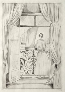 海の上のバルコニー 作： Jean Emile Laboureur