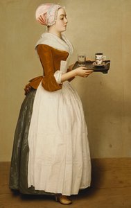 チョコレートのカップ。チョコレートカップ、 作： Jean Étienne Liotard
