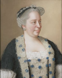 オーストリア皇后マリア・テレサ（1717-1780）の肖像 作： Jean Étienne Liotard