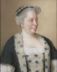 オーストリアの皇后マリアテレジアの肖像1717-1780、1762 作： Jean Étienne Liotard
