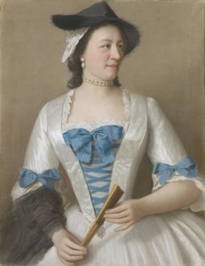 ジャンヌ＝エリザベス・セロンの肖像、レディ・タイレル Jeanne-Elisabeth Sellon (1705-1749), Lady Tyrell, echtgenote van Sir Charles Tyrell, 7de Baronet van Thornton (バッキンガムシャー) 作： Jean Étienne Liotard