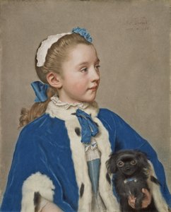 マリア・フレデリケ・ファン・リーデの肖像-7歳のアスローン 作： Jean Étienne Liotard