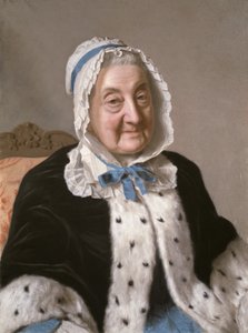マルトマリートロンキンの肖像、1758〜61年 作： Jean Étienne Liotard