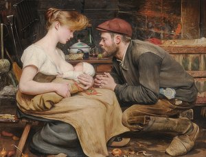 両親の幸せ。 1903 作： Jean Eugene Buland
