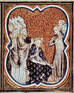 Le corre du roi Louis VI dit le Gros (1081-1137) ジャン・フーケ(1420-1481)の「フランス大年代記」からのミニチュア 15世紀 パリ、B.N. 作： Jean Fouquet