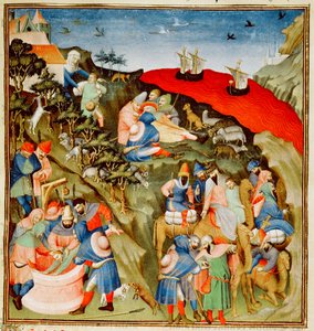 Ms Fr.247 f.25「Antiquites Judaiques」からのジョセフの物語、イラスト、c.1470（52468も参照） 作： Jean Fouquet
