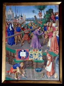Portage de croix ミニチュア Jean Fouquet (1420-1477/1481)の「Etienne Chevalierの時祷書」からの引用。 作： Jean Fouquet