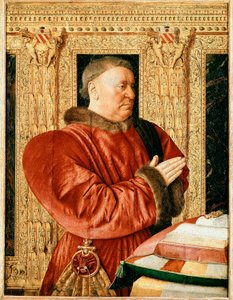 フランス法務大臣ギョーム・ジュヴネル・デ・ウルサンの肖像（絵画 作： Jean Fouquet