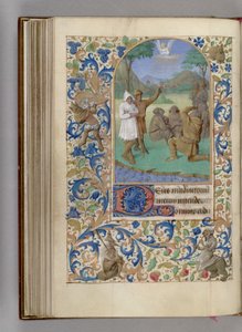 羊飼いの時間集、1450-1499年の受胎告知 作： Jean Fouquet