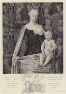 天使に囲まれた処女と子供、c1450 作： Jean Fouquet