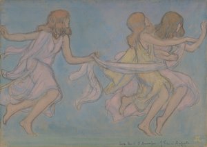 Children at Play」（1915年）。 作： Jean Francis Auburtin