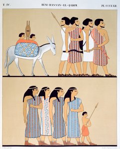 ベニハッサンエルカディム（ベニハサン）にあるネボスフの墓のフレスコ、1835〜45年 作： Jean Francois Champollion