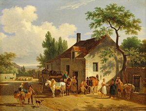 1839年の村の眺め 作： Jean Francois Demay