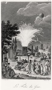 チボリ公園の花火大会、1826年頃 作： Jean Francois Garneray