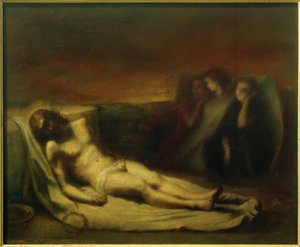 天使とキリストの死体 作： Jean Francois Gigoux
