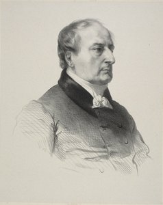 画家男爵フランソワ・ジェラールの肖像 作： Jean Francois Gigoux
