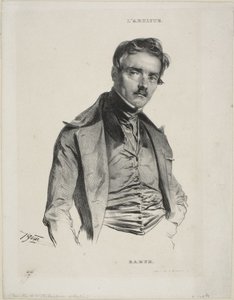 彫刻家アントワーヌ＝ルイ・バリーの肖像 作： Jean Francois Gigoux