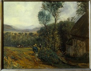 La ferme Peinture ジャン・フランソワ・ヒュー（1751-1823）作 19世紀 作： Jean Francois Hue