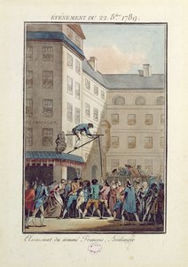 1789年10月22日の出来事：パン屋、フランソワという男の絞首刑 作： Jean Francois Janinet