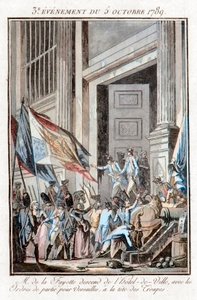 フランス革命-パリ市庁舎を出てヴェルサイユに向かうラ・ファイエット（10月5日