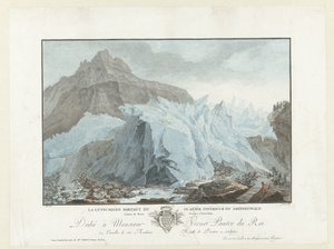 Gletsjer bij グリンデルワルド グリンデルワルト氷河下部から現れるルッチネン。 ベルン州 インターラーケン県 (オブジェクトのタイトル) スイスの山々の素晴らしい景色 (シリーズ タイトル) 作： Jean Francois Janinet