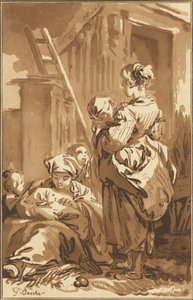 1780年の「乳母」。 作： Jean Francois Janinet