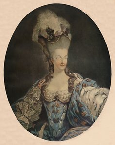 マリーアントワネット、フランスの女王、1777年、1913年 作： Jean Francois Janinet