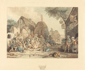1774年の「収穫人の昼食」。 作： Jean Francois Janinet
