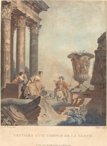 ギリシャ神殿の跡。 作： Jean Francois Janinet