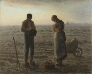 アンジェラス（紙にパステル） 作： Jean Francois Millet