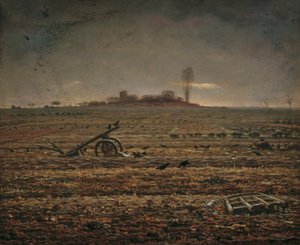 鋤と鋤のあるシャイーの平原 作： Jean Francois Millet