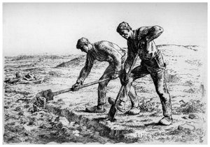 ディガーズ、c1835-1875 1924 作： Jean Francois Millet