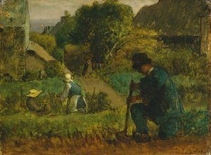 ガーデンシーン、1854 作： Jean Francois Millet