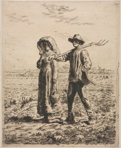 仕事に行く 作： Jean Francois Millet