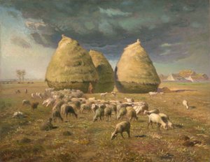 干し草：秋、1874年頃 作： Jean Francois Millet