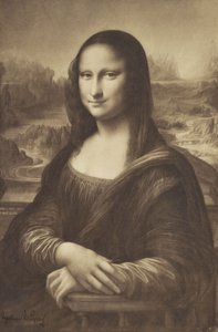 モナリザのミレーデッサン、1854-55（アルブメンシルバープリント）