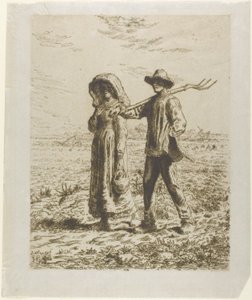 仕事に行く農民 作： Jean Francois Millet