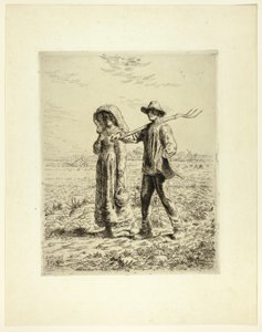 仕事に行く農民 作： Jean Francois Millet