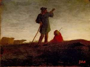 群れを思い出す、1866-1872 作： Jean Francois Millet