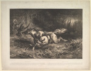 サイモンバトラーインディアントレイル、vol。 II、1852。 作： Jean Francois Millet