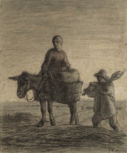 仕事のための出発、1857 作： Jean Francois Millet