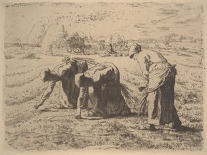 落穂拾い、1855年頃（エッチング）