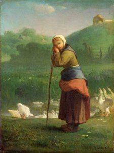 グルーヒーのガチョウガール 作： Jean Francois Millet
