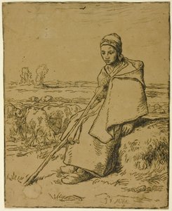 羊飼い 作： Jean Francois Millet