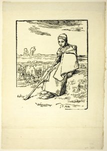 羊飼い 作： Jean Francois Millet